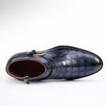 Luxury Hand-Painted Alligator Ankle Boots