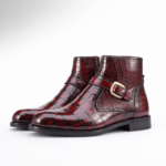 Luxury Hand-Painted Alligator Ankle Boots