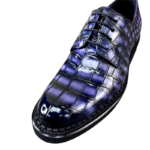 Hand-Painted Crocodile Skin Oxford Shoes