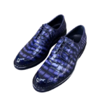 Hand-Painted Crocodile Skin Oxford Shoes