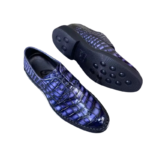 Hand-Painted Crocodile Skin Oxford Shoes
