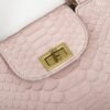 Snake Skin Crossbody Top-Handle Bag