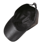 Black Baseball Cap Crocodile Belly Skin