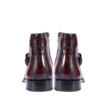 Hand-Painted Crocodile Skin Ankle Boots