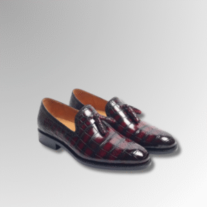 Crocodile Skin Tassel Loafers