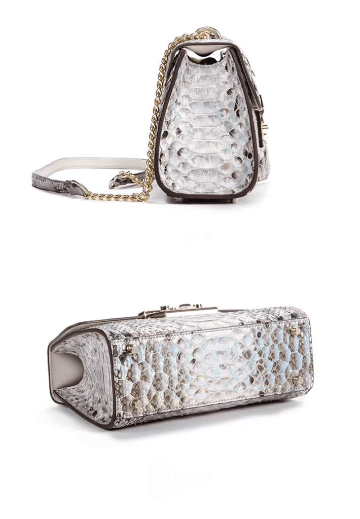 Python Skin Lock Flap Bag-alt8