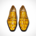 Luxury Alligator Leather Double Monk