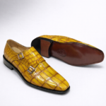 Luxury Alligator Leather Double Monk