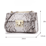 Python Skin Lock Flap Bag-alt9