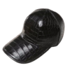 Black Baseball Cap Crocodile Belly Skin