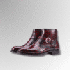 Hand-Painted Crocodile Skin Ankle Boots