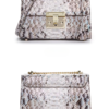 Python Skin Lock Flap Bag