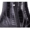 Black Ankle Crocodile Skin Boots