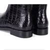 Black Ankle Crocodile Skin Boots