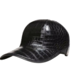 Black Baseball Cap Crocodile Belly Skin