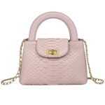 Snake Skin Crossbody Top-Handle Bag