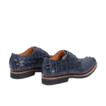 Blue Crocodile Skin Oxford Shoes-alt6