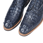 Blue Crocodile Skin Oxford Shoes-alt4