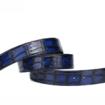 Handpainted Crocodile Skin Belt