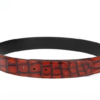 Handpainted Crocodile Skin Belt