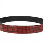 Handpainted Crocodile Skin Belt