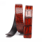 Handpainted Crocodile Skin Belt