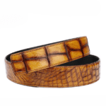 Handpainted Crocodile Skin Belt