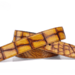 Handpainted Crocodile Skin Belt