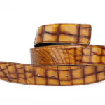 Handpainted Crocodile Skin Belt