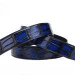 Handpainted Crocodile Skin Belt