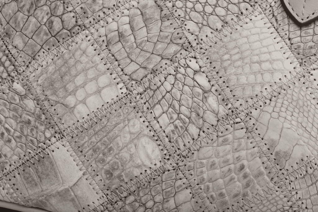 Crocodile Skin Patchwork Handbag-alt14