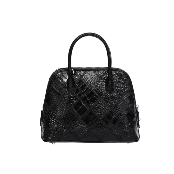 Crocodile Skin Patchwork Handbag