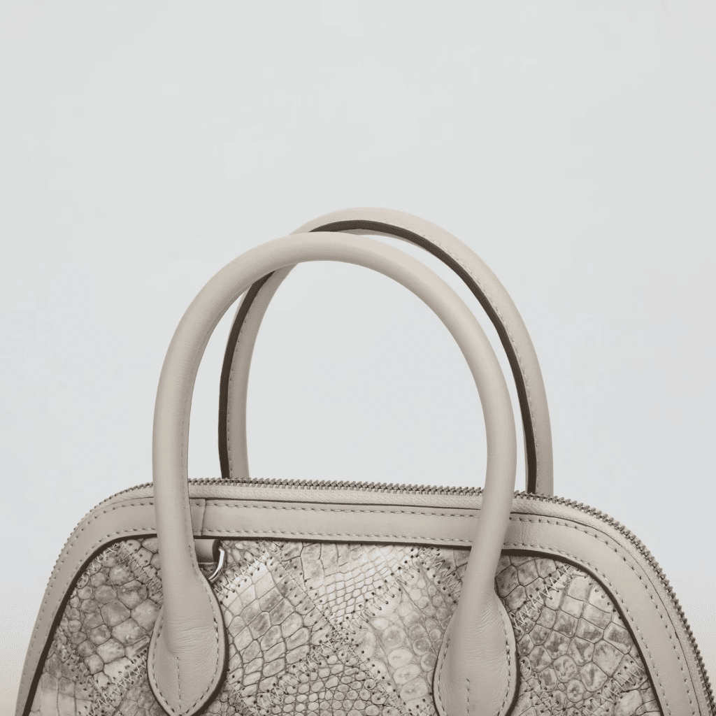 Crocodile Skin Patchwork Handbag-alt7