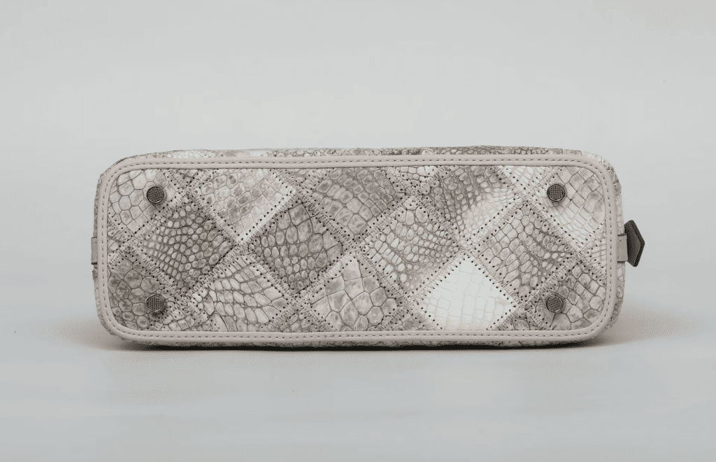Crocodile Skin Patchwork Handbag-alt8