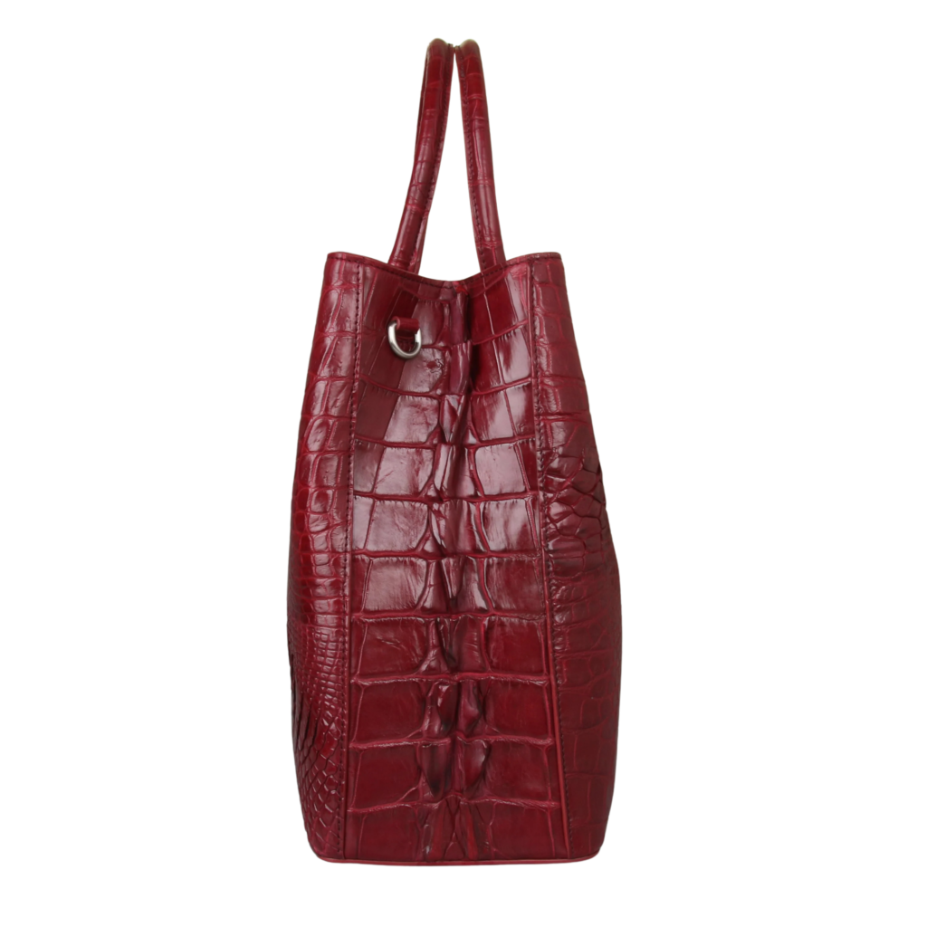 crocodile skin shoulder bag