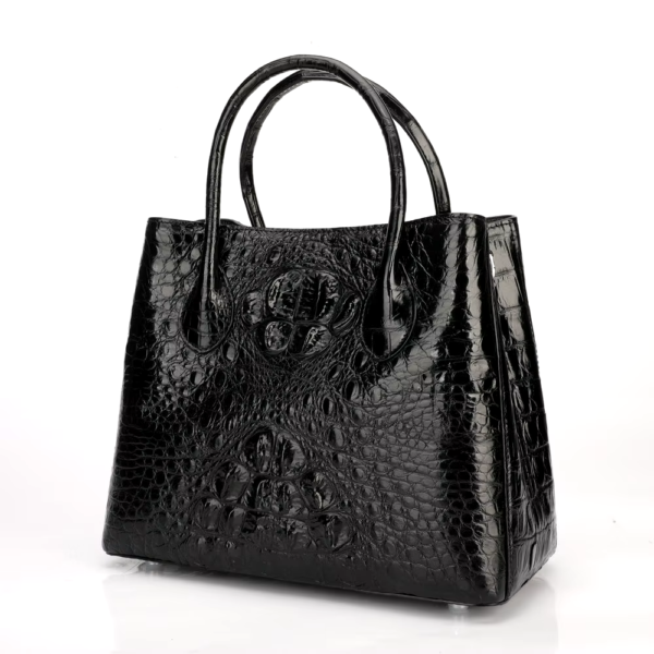 crocodile skin shoulder bag