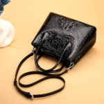 crocodile skin shoulder bag
