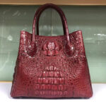 crocodile skin shoulder bag