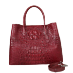 crocodile skin shoulder bag
