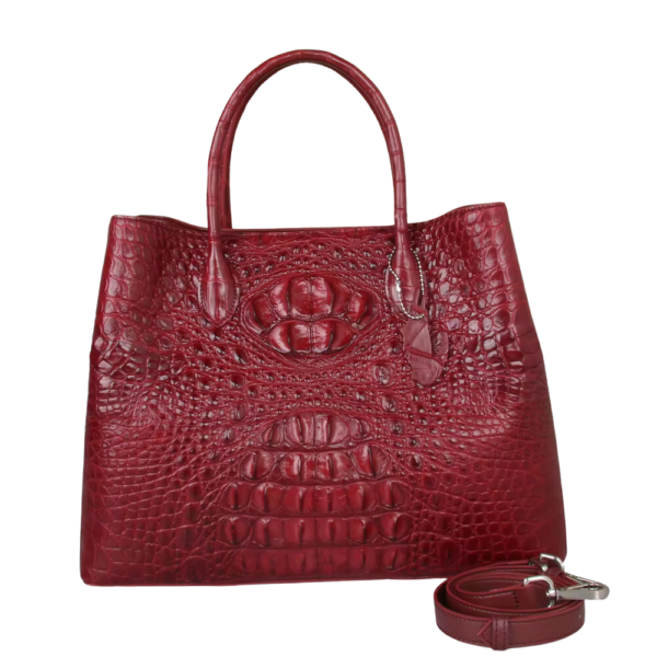 crocodile skin shoulder bag