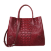 crocodile skin shoulder bag