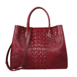 crocodile skin shoulder bag