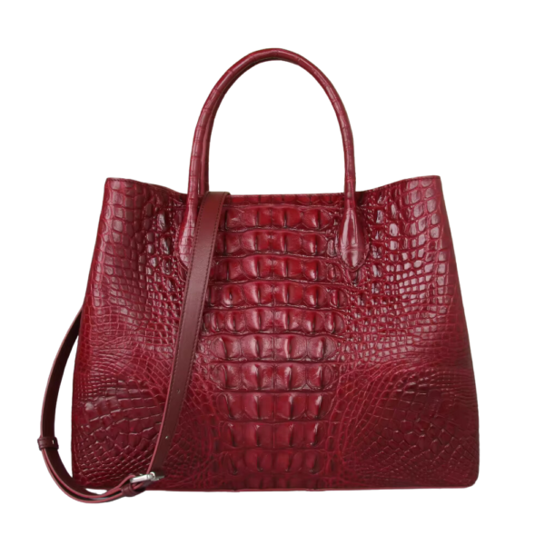 crocodile skin shoulder bag