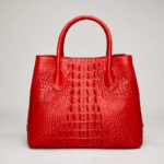 crocodile skin shoulder bag