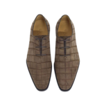 Crocodile Skin Suede Oxford Shoes