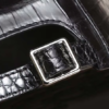 Black Baseball Cap Crocodile Belly Skin