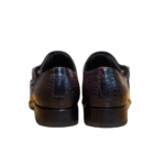 Burgundy Crocodile Skin Double Monk Strap Shoes-alt5
