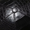 Black Baseball Cap Crocodile Belly Skin
