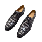 Hand-Painted Crocodile Skin Oxford Dress Shoes