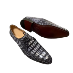 Hand-Painted Crocodile Skin Oxford Dress Shoes